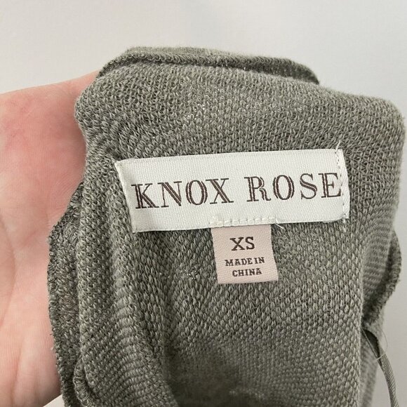 Knox Rose Green Floral Draped Front Open Cardigan Size XS - Picture 8 of 8